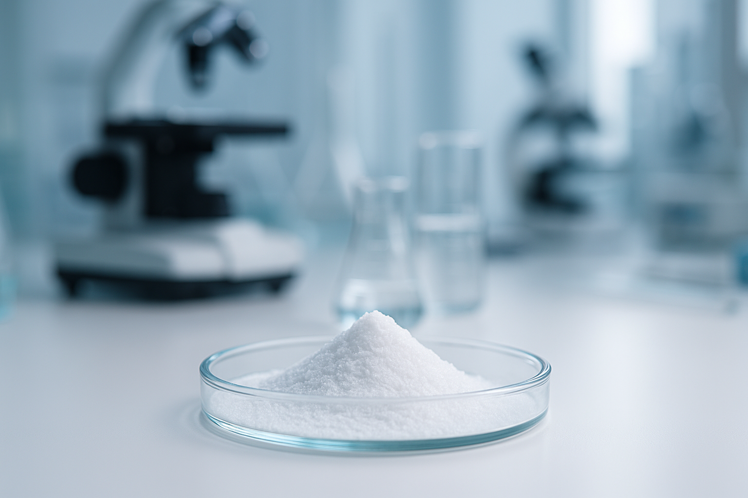 Trimethylglycine (betaine), in a dish, in a scientific setting